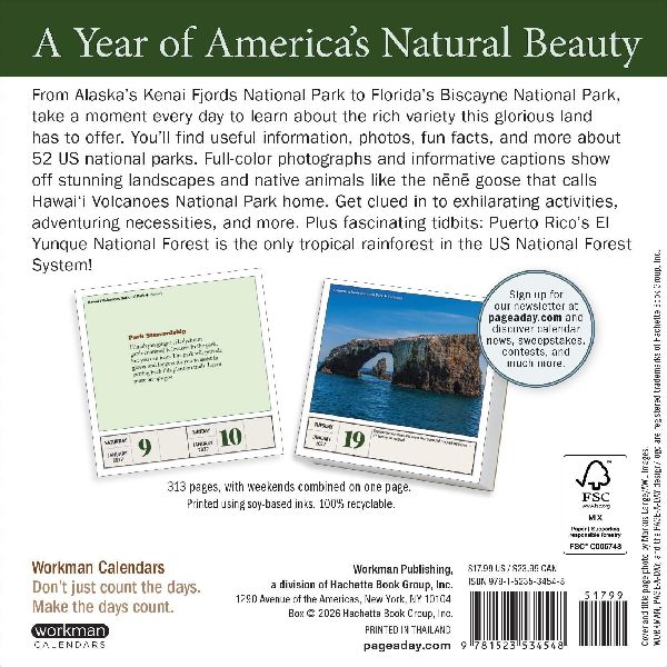 National Parks Page-A-Day® Calendar 2027