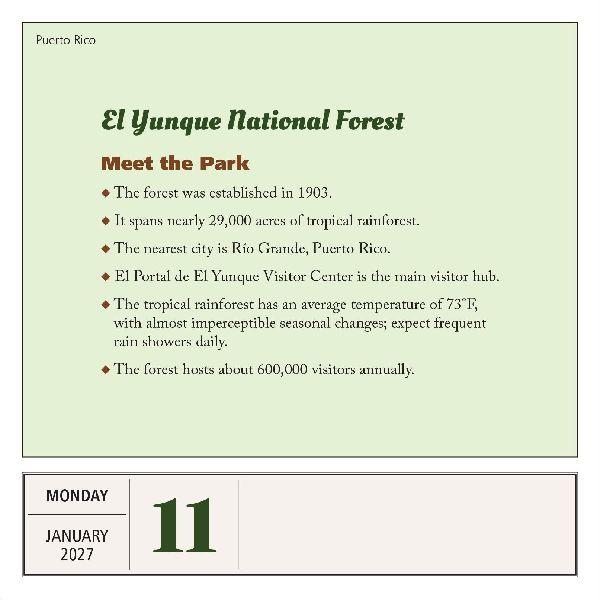 National Parks Page-A-Day® Calendar 2027