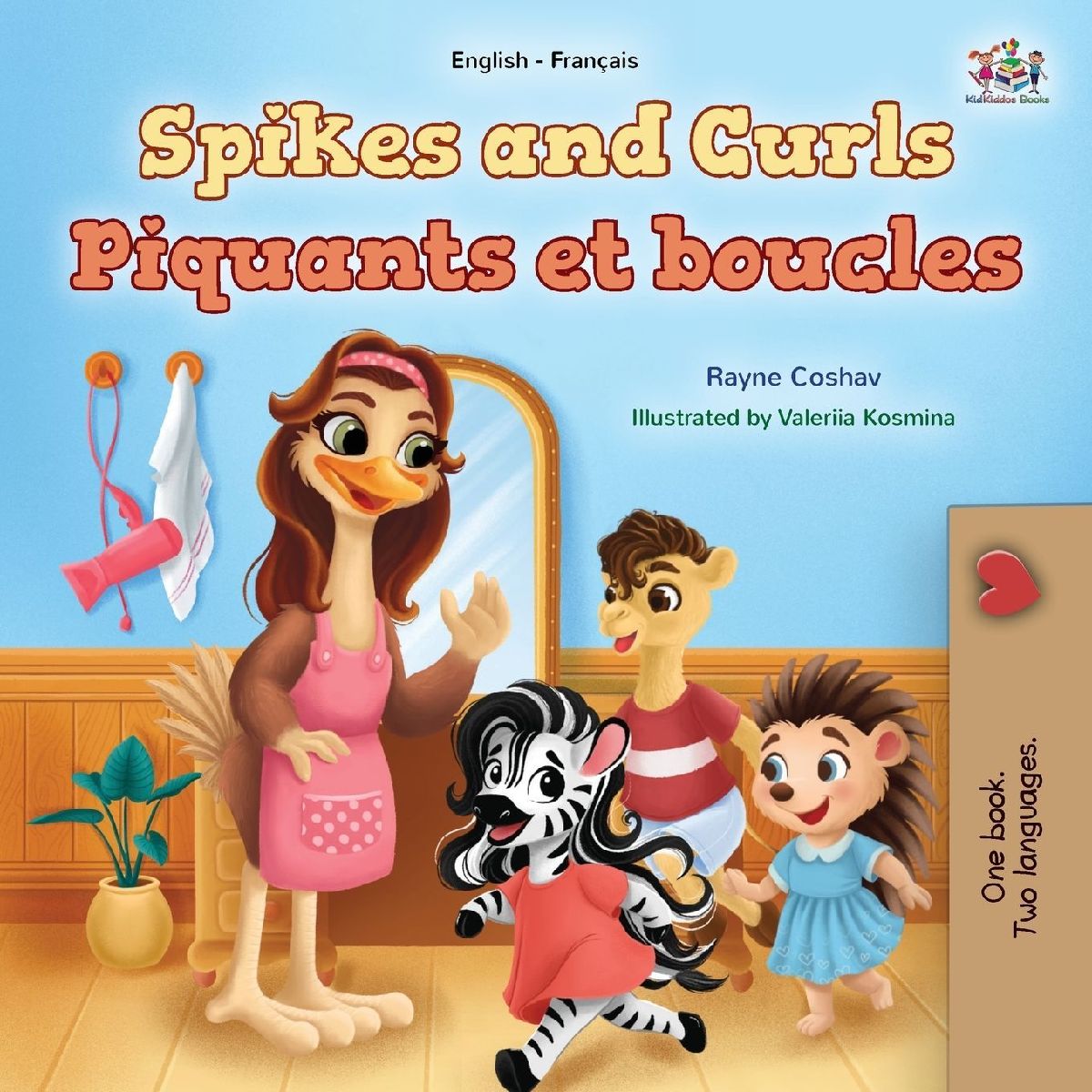 Spikes and Curls (English French Bilingual Kids Book)
