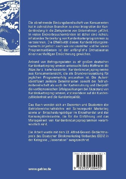 Die Akzeptanz kartenbasierter Kundenbindungsprogramme aus Konsumentensicht
