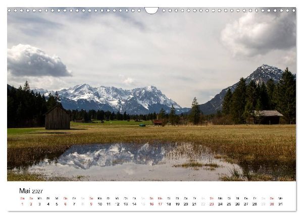 Zugspitz-Impressionen (Wandkalender 2027 DIN A3 quer), CALVENDO Monatskalender