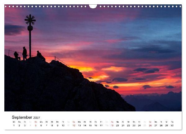 Zugspitz-Impressionen (Wandkalender 2027 DIN A3 quer), CALVENDO Monatskalender