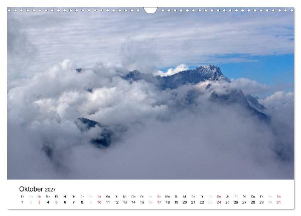 Zugspitz-Impressionen (Wandkalender 2027 DIN A3 quer), CALVENDO Monatskalender