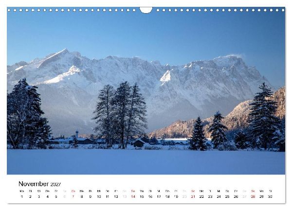 Zugspitz-Impressionen (Wandkalender 2027 DIN A3 quer), CALVENDO Monatskalender