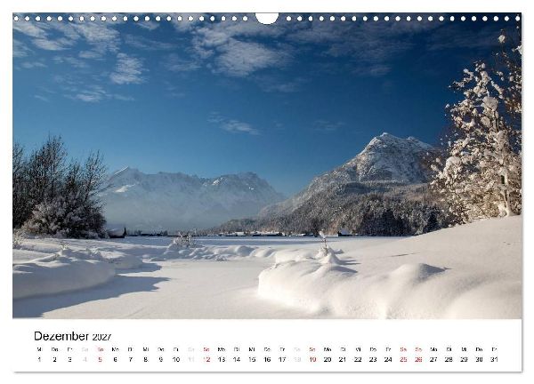 Zugspitz-Impressionen (Wandkalender 2027 DIN A3 quer), CALVENDO Monatskalender