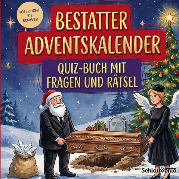 Bestatter-Adventskalender: Quiz-Buch mit Fragen und Rätsel