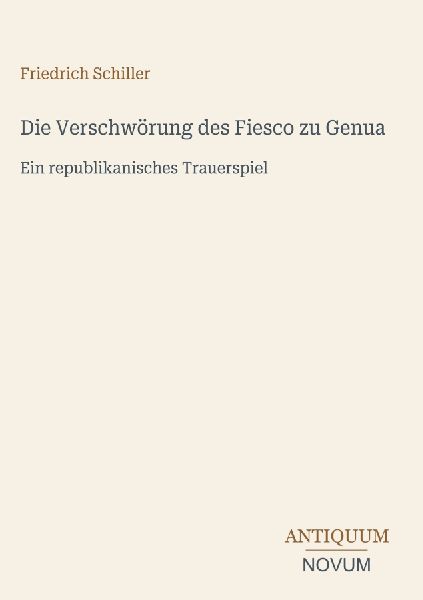 Die Verschwörung des Fiesco zu Genua