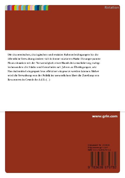 Chancen und Risiken der Einführung neuer Steuerungsmodelle in der öffentlichen Verwaltung