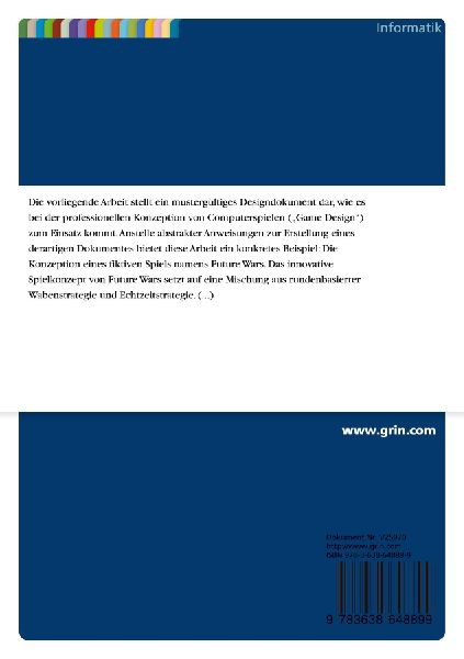 Game Design. Konzeption eines fiktiven Strategiespiels