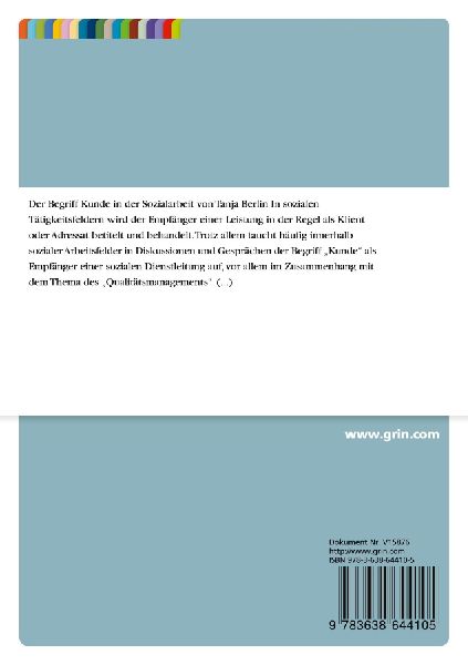 Der Begriff 'Kunde' in der Sozialarbeit