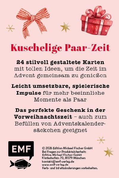 Adventskalender-Kartenset: 24 x Wir-Zeit für Paare