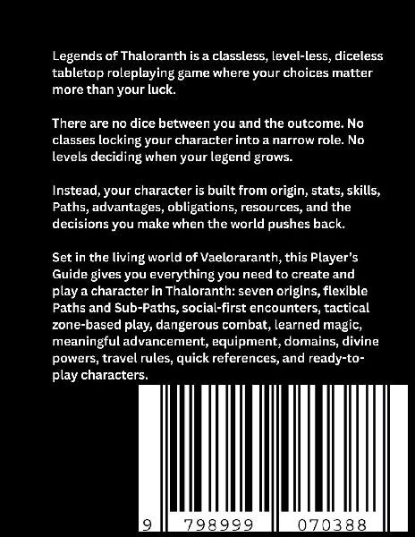 Legends of Thaloranth Player's Guide