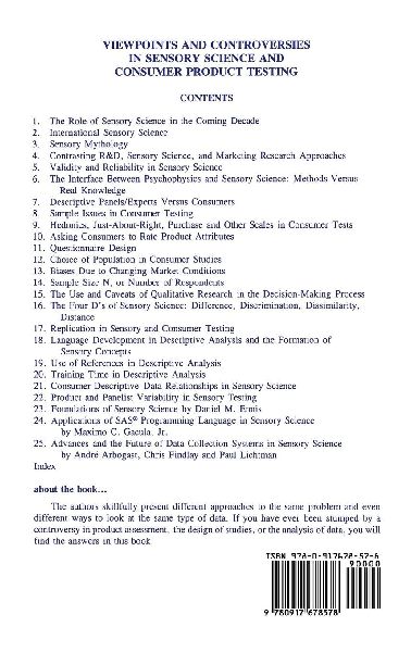 Viewpoints Controversies Sensory Science