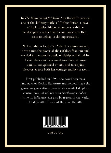 Ann Radcliffe: The Mysteries of Udolpho (English Edition)