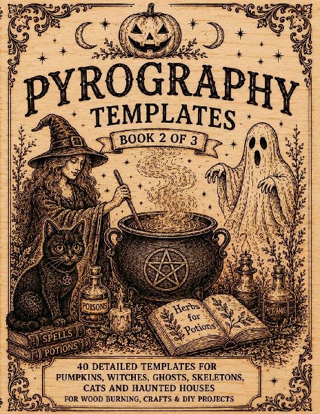 Pyrography Templates Halloween