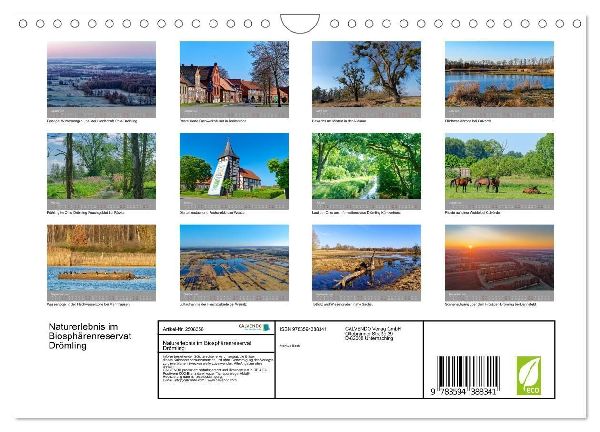 Naturerlebnis im Biosphärenreservat Drömling (Wandkalender 2027 DIN A4 quer), CALVENDO Monatskalender
