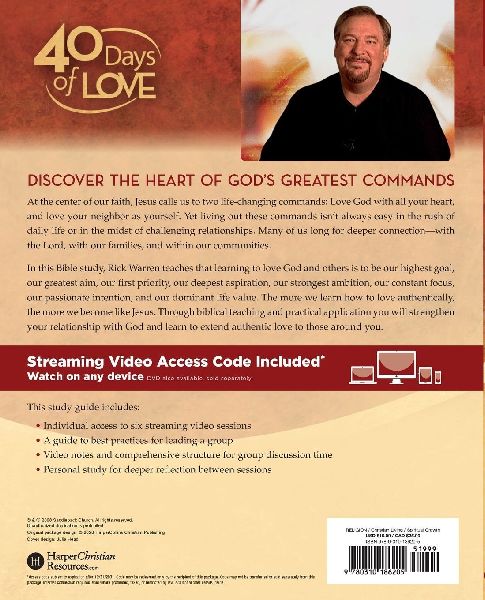 40 Days of Love Bible Study Guide Plus Streaming Video, Updated Edition