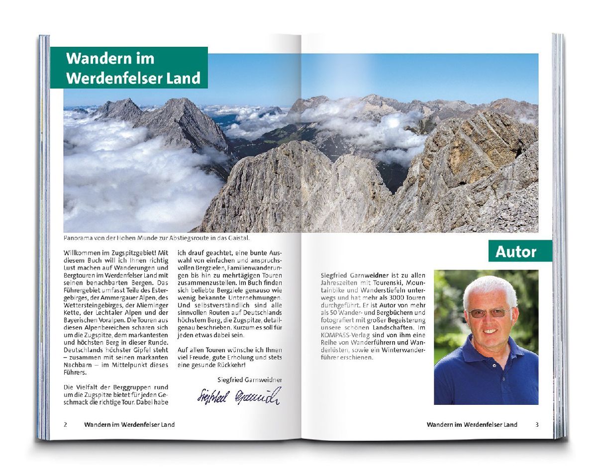 KOMPASS Wanderführer Zugspitze, Werdenfelser Land, 60 Touren mit Extra-Tourenkarte