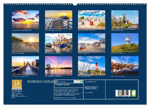 NORDSEE-VERLIEBT (hochwertiger Premium Wandkalender 2027 DIN A2 quer), Kunstdruck in Hochglanz