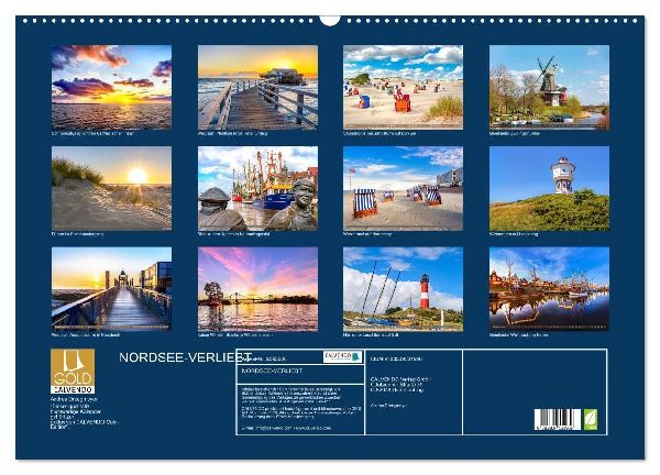 NORDSEE-VERLIEBT (Wandkalender 2027 DIN A2 quer), CALVENDO Monatskalender