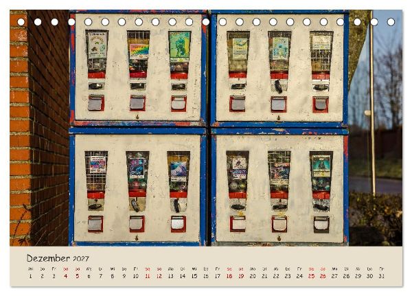 Kaugummiautomaten (Tischkalender 2027 DIN A5 quer), CALVENDO Monatskalender