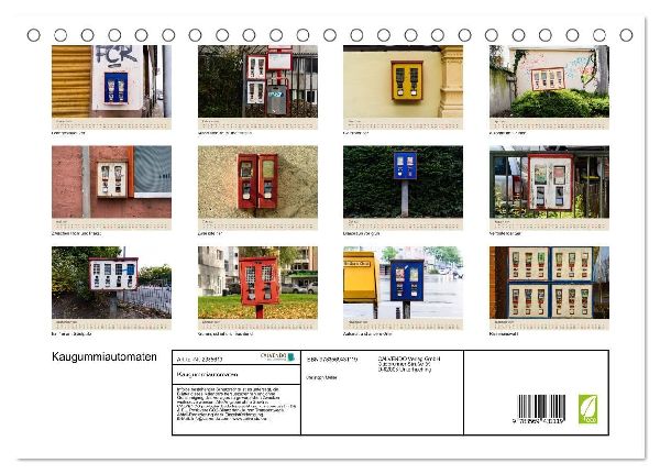 Kaugummiautomaten (Tischkalender 2027 DIN A5 quer), CALVENDO Monatskalender