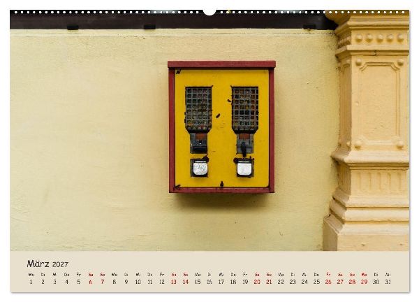 Kaugummiautomaten (Wandkalender 2027 DIN A2 quer), CALVENDO Monatskalender