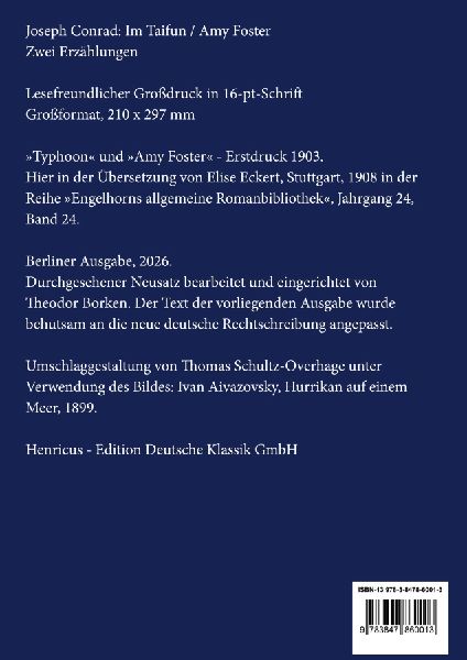 Im Taifun / Amy Foster (Großdruck)