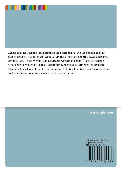Der Zusammenhang des Sonnen- und Höhlengleichnisses in der Politeia