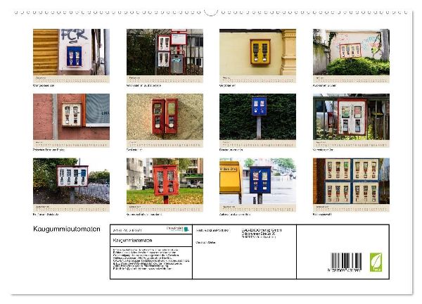 Kaugummiautomaten (hochwertiger Premium Wandkalender 2027 DIN A2 quer), Kunstdruck in Hochglanz