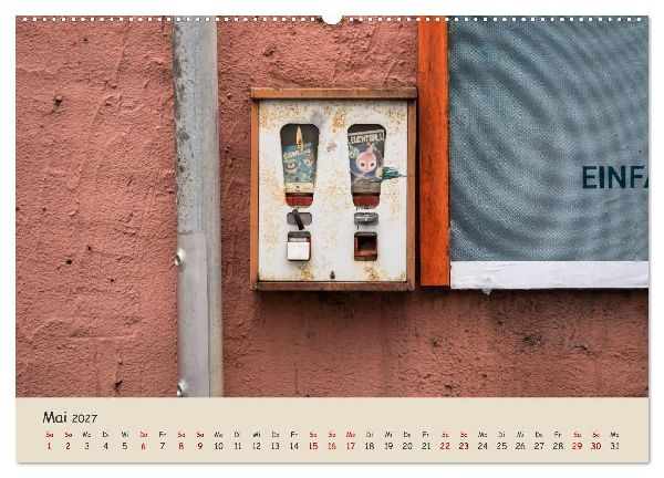 Kaugummiautomaten (hochwertiger Premium Wandkalender 2027 DIN A2 quer), Kunstdruck in Hochglanz