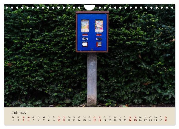 Kaugummiautomaten (Wandkalender 2027 DIN A4 quer), CALVENDO Monatskalender