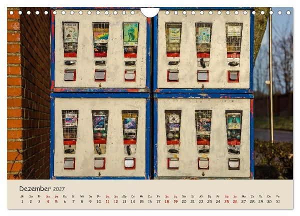 Kaugummiautomaten (Wandkalender 2027 DIN A4 quer), CALVENDO Monatskalender