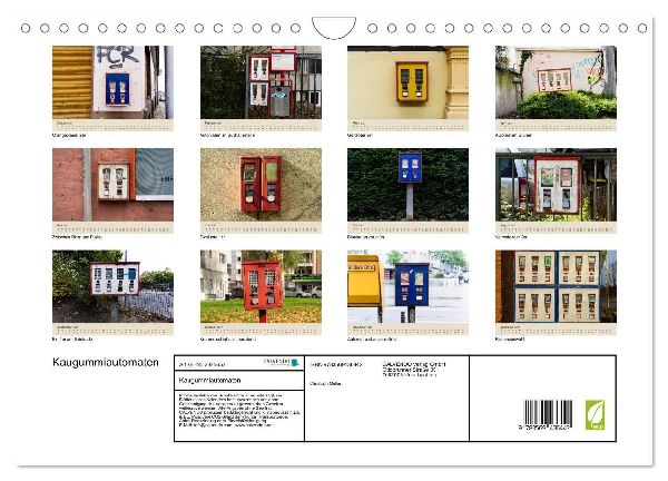 Kaugummiautomaten (Wandkalender 2027 DIN A4 quer), CALVENDO Monatskalender