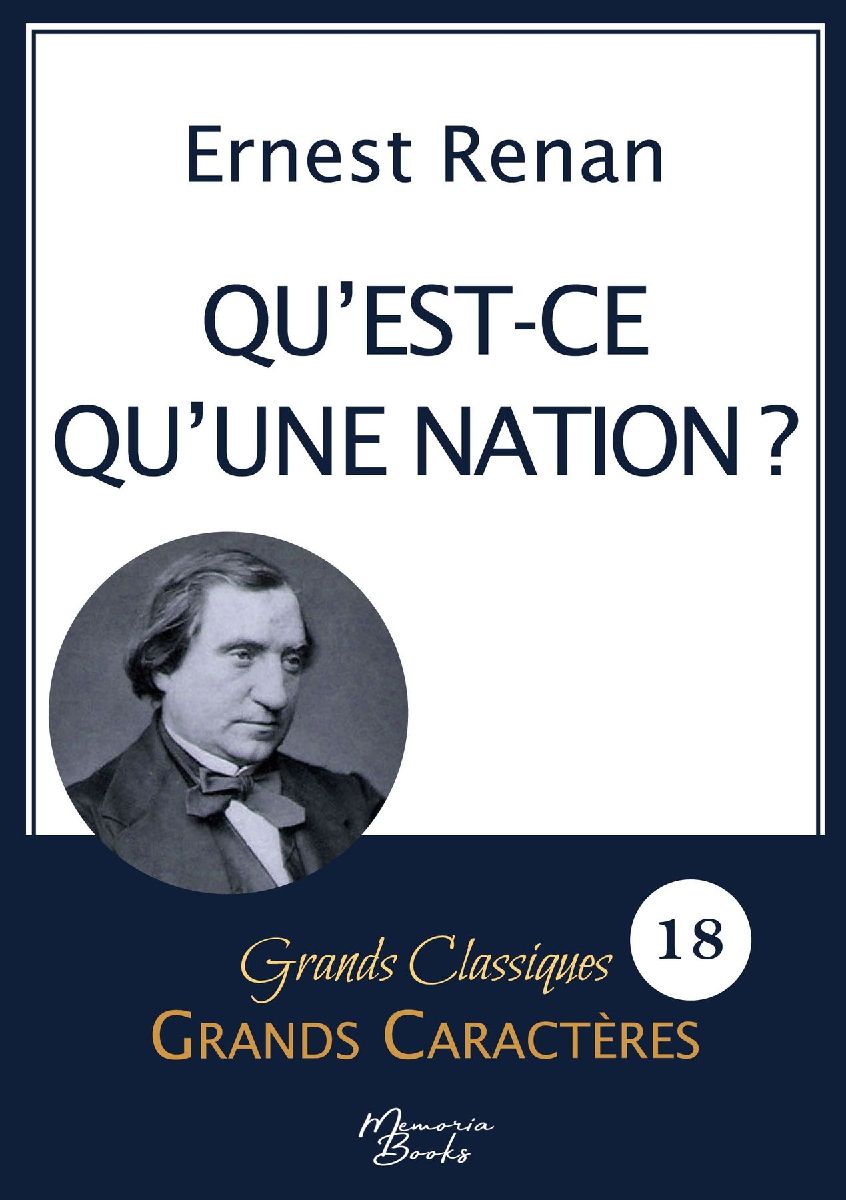 Qu'est-ce qu'une nation ? d'Ernest Renan en gra...
