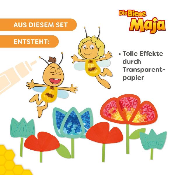 Bastelset - Erstes Kleben Fensterbild Die Biene Maja