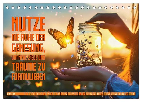 Gute Besserung - mit coolen Sprüchen (Tischkalender 2027 DIN A5 quer), CALVENDO Monatskalender