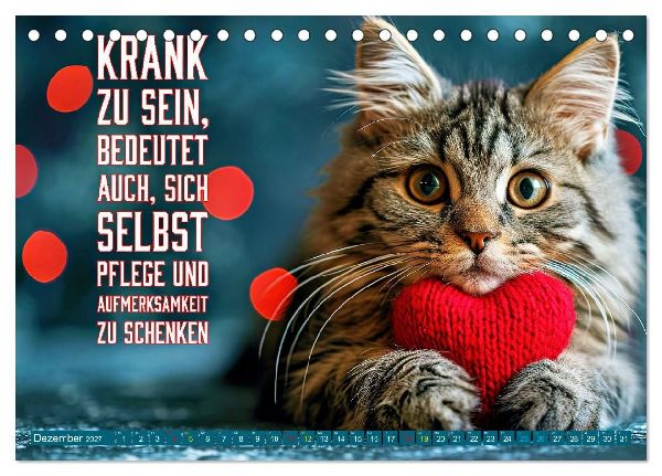 Gute Besserung - mit coolen Sprüchen (Tischkalender 2027 DIN A5 quer), CALVENDO Monatskalender