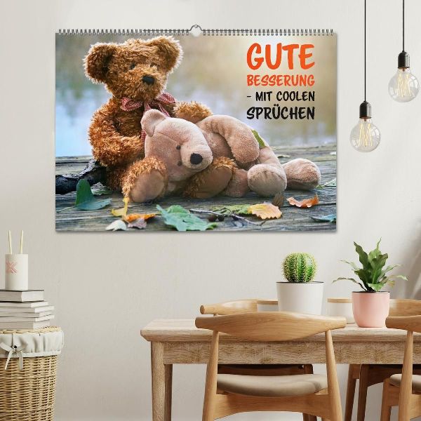 Gute Besserung - mit coolen Sprüchen (Wandkalender 2027 DIN A2 quer), CALVENDO Monatskalender