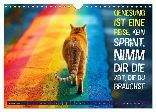 Gute Besserung - mit coolen Sprüchen (Wandkalender 2027 DIN A4 quer), CALVENDO Monatskalender