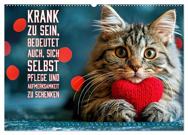 Gute Besserung - mit coolen Sprüchen (hochwertiger Premium Wandkalender 2027 DIN A2 quer), Kunstdruck in Hochglanz