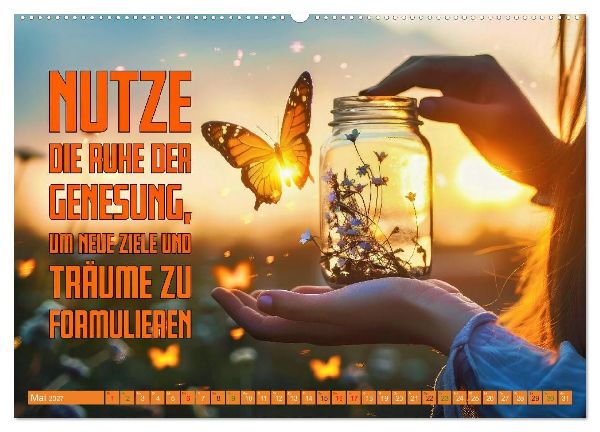 Gute Besserung - mit coolen Sprüchen (hochwertiger Premium Wandkalender 2027 DIN A2 quer), Kunstdruck in Hochglanz