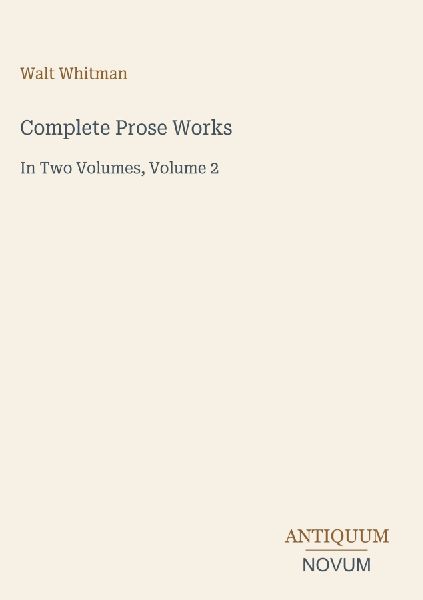 Complete Prose Works