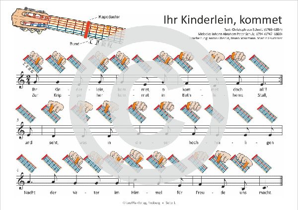 Einfacher!-Geht-Nicht: 24 Weihnachtslieder für Gitarre (mit Kapodaster) mit CD