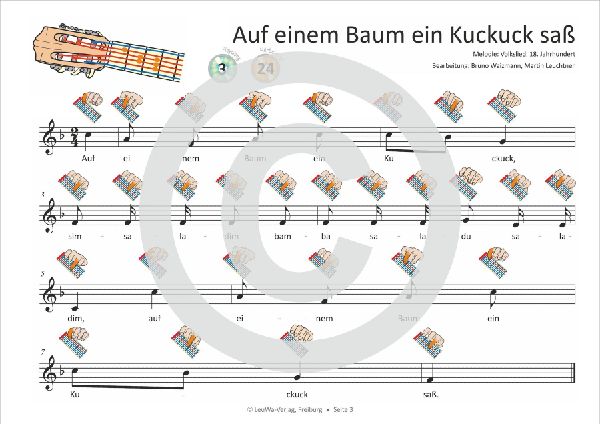 Einfacher!-Geht-Nicht: 18 Kinderlieder BAND 2 - für Gitarre (mit Kapodaster) mit CD