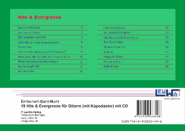 Einfacher!-Geht-Nicht: 19 Hits & Evergreens - für Gitarre (mit Kapodaster) mit CD