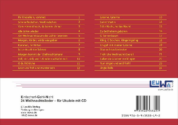 Einfacher!-Geht-Nicht: 24 Weihnachtslieder für die Ukulele mit CD