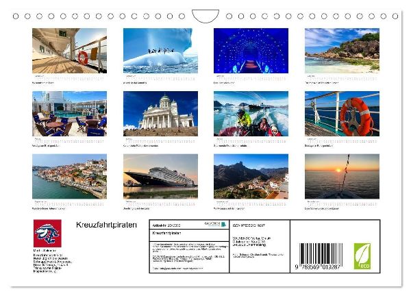 Kreuzfahrtpiraten (Wandkalender 2027 DIN A4 quer), CALVENDO Monatskalender