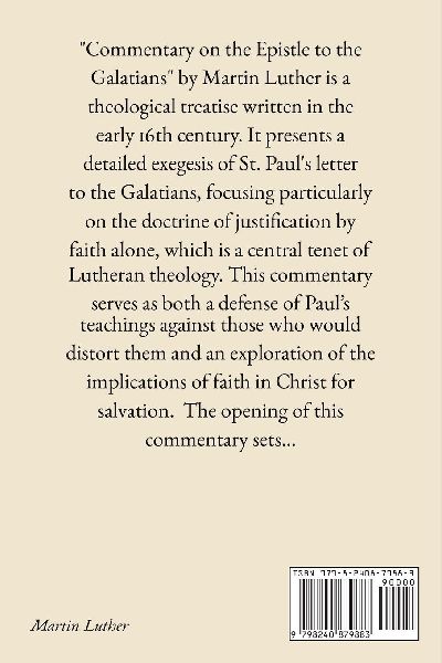 Commentary on the Epistle  to the Galatians