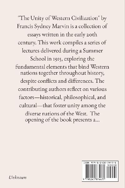 The Unity of Western Civilization